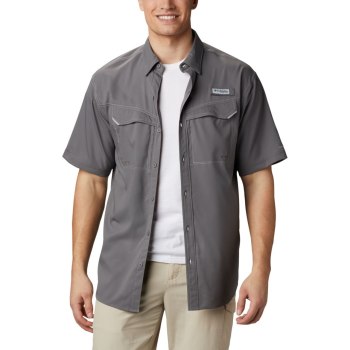 Columbia PFG Low Drag Offshore Short Sleeve Tall, Camisa Grises Para Hombre | 619840-JQY